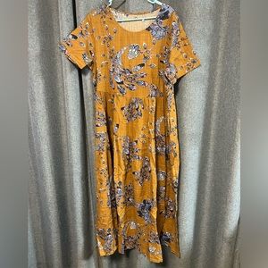Brand new with tags Yellow floral smock dress